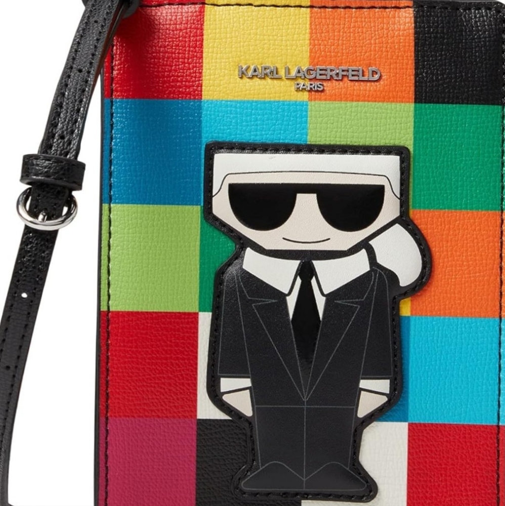 Karl Lagerfeld Multicolor Saffiano Leather Messenger/ Crossbody Bag (Nwt) - Picture 4 of 16